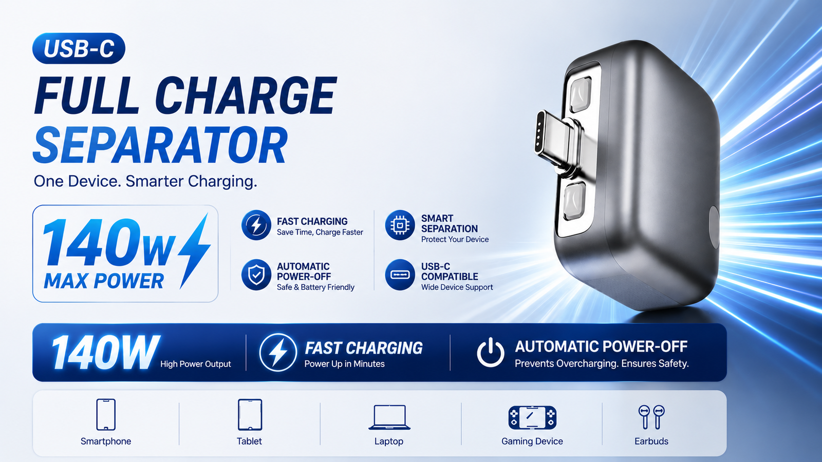 Safe Charging with Charge Separator
