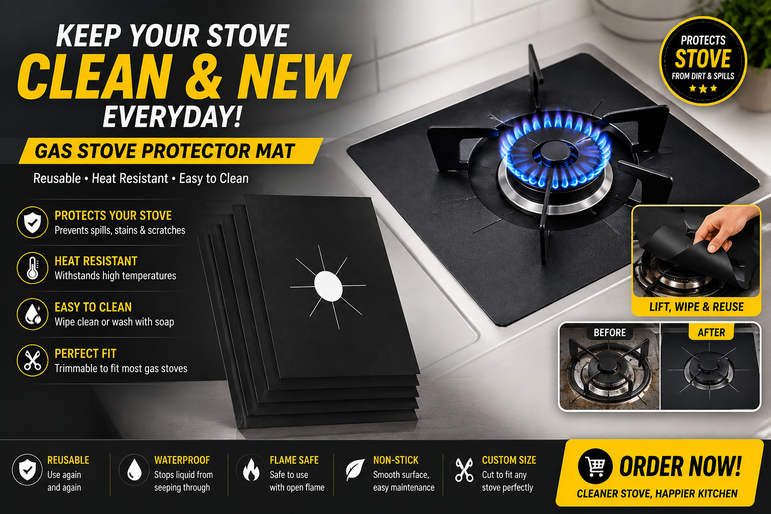 Gas Stove Protector Mat