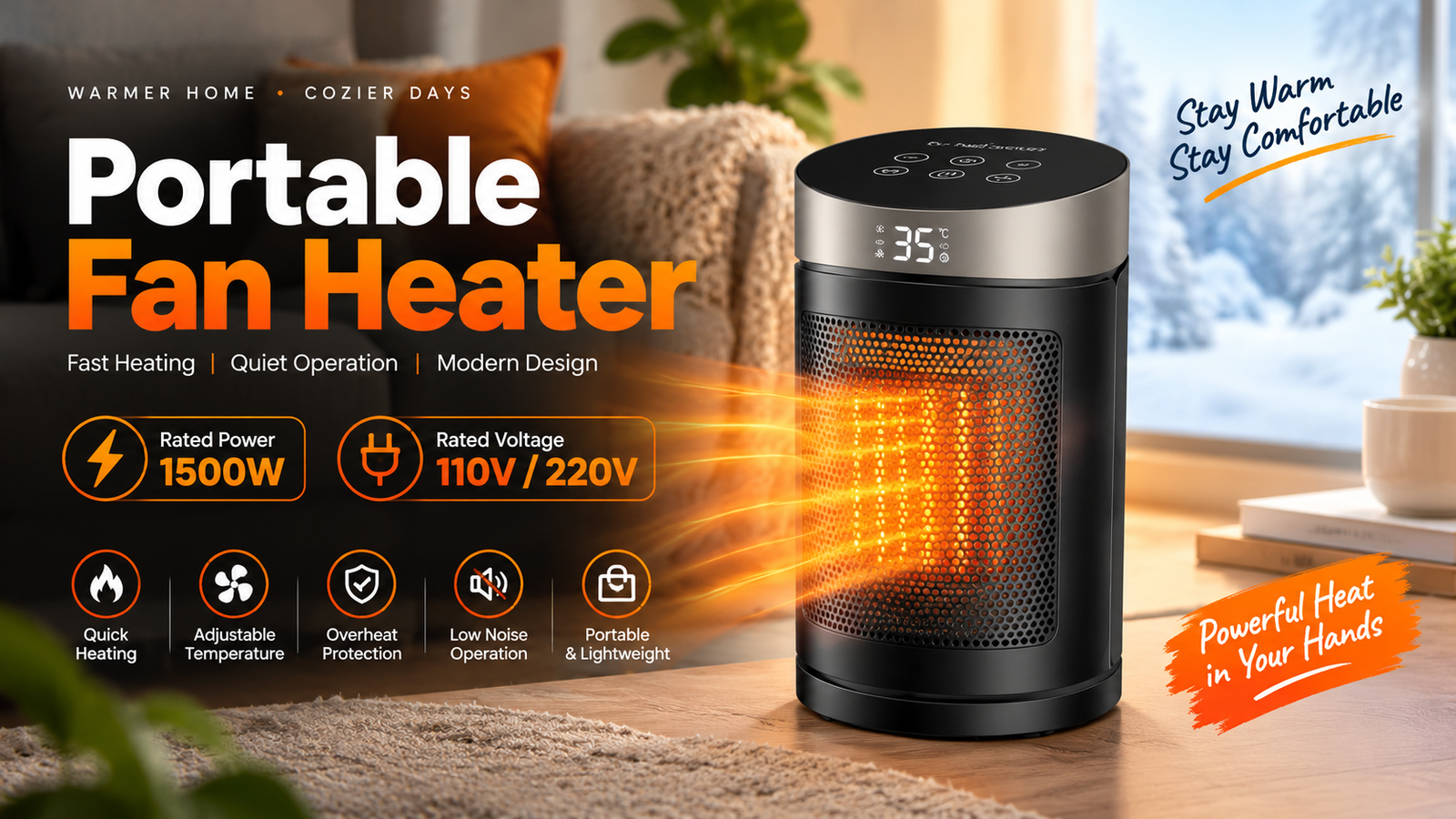 Small Portable Fan Heater